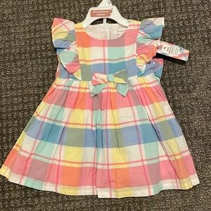 NWT Tommy Bahama Three piece dress set easter plaid baby girl